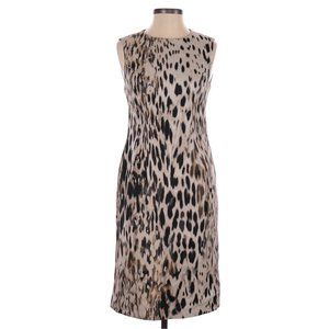 Carolina Herrera Dress Sheath Leopard Print Size 4 - Animal Print Cheetah